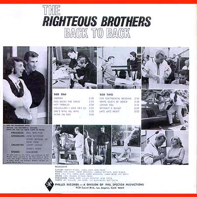 Album Cover Art The Righteous Brothers Back To Back