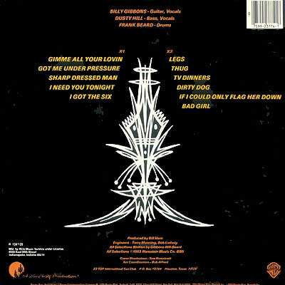 Album Cover Art ZZ Top Eliminator